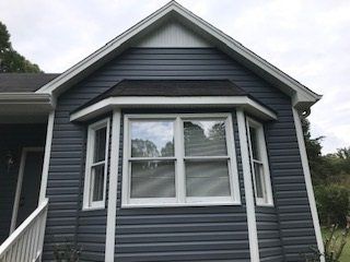 Blue Vinyl Siding — Winston-Salem, NC — G.L.C. Home Improvements