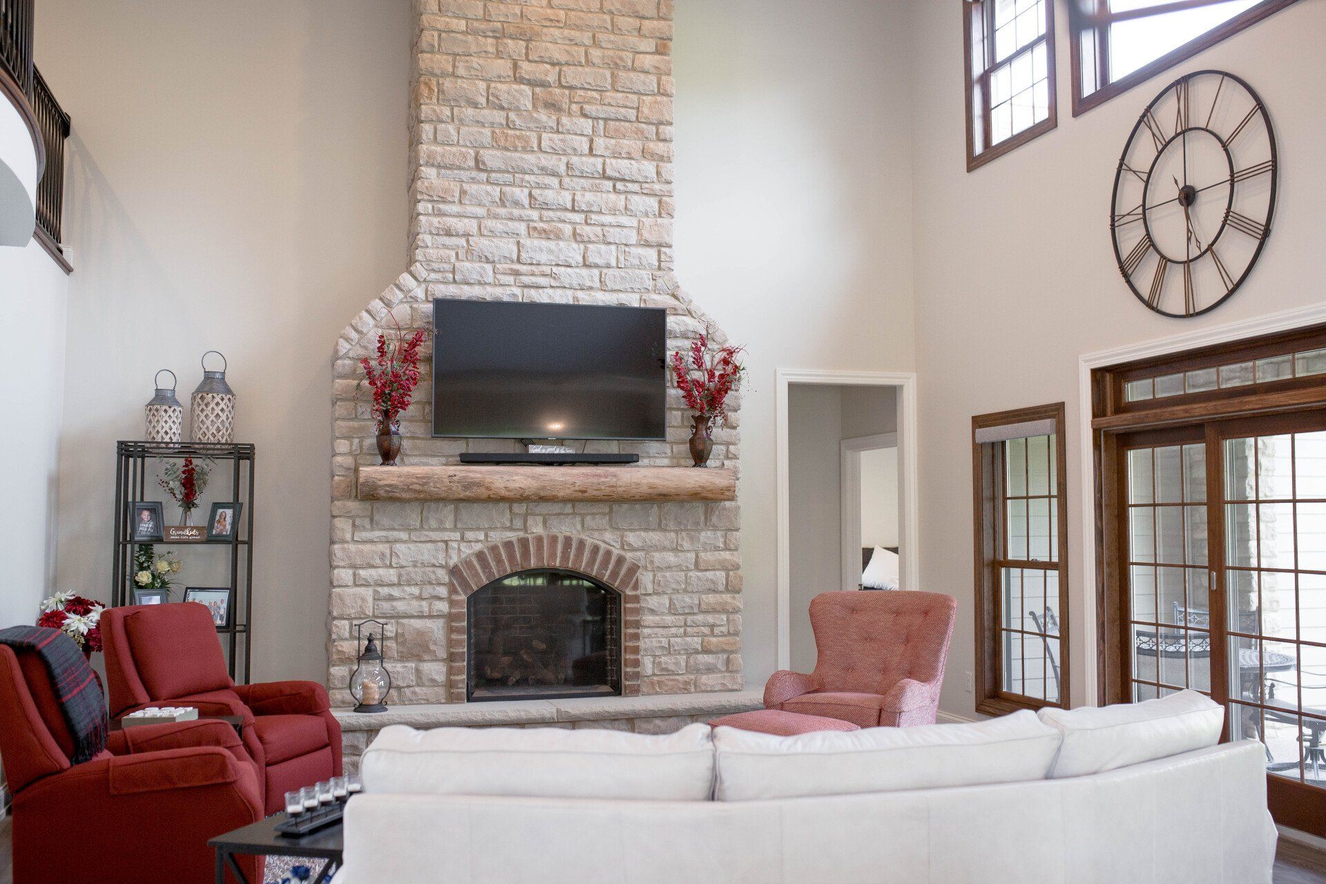 Stone fireplace, Granville OH