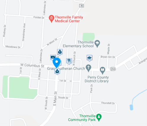 Map of things to do in Thornville Ohio
