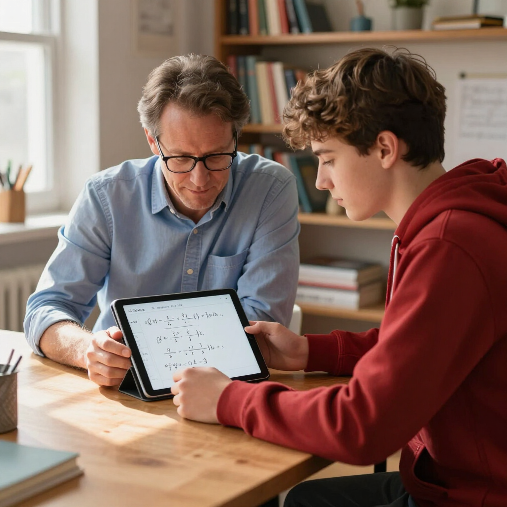 HSC or VCE or IB Tutorio Tutor helping a young student