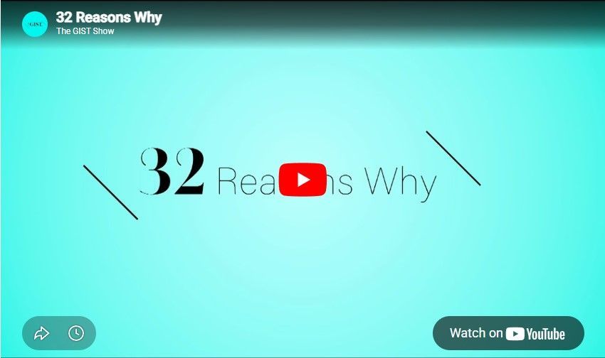 A turquoise YouTube video thumbnail featuring the title 