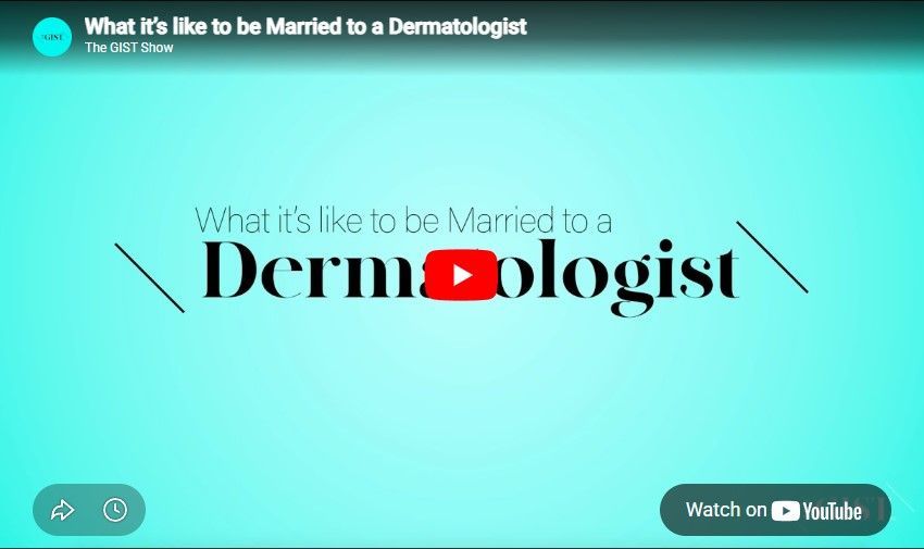 A YouTube video thumbnail on a teal background titled 