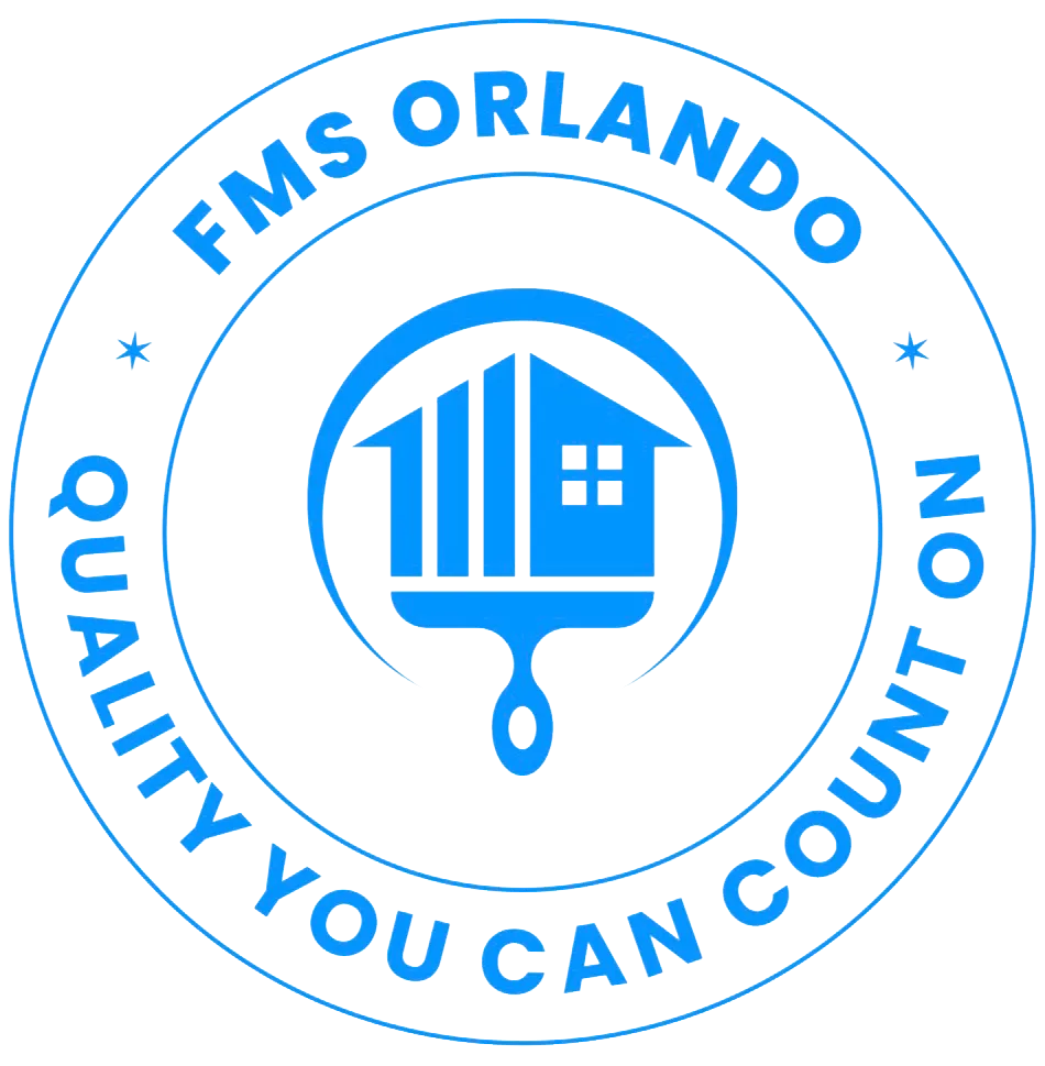 Blue logo: FMS Orlando, house inside a brush shape, "Quality you can count on."
