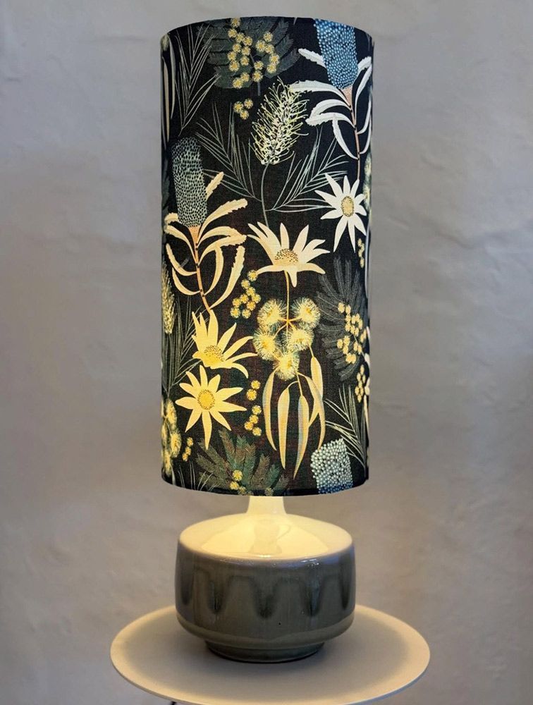 Table Lamp With Floral Patterned Shade — Brightway Lighting in Lismore, NSW