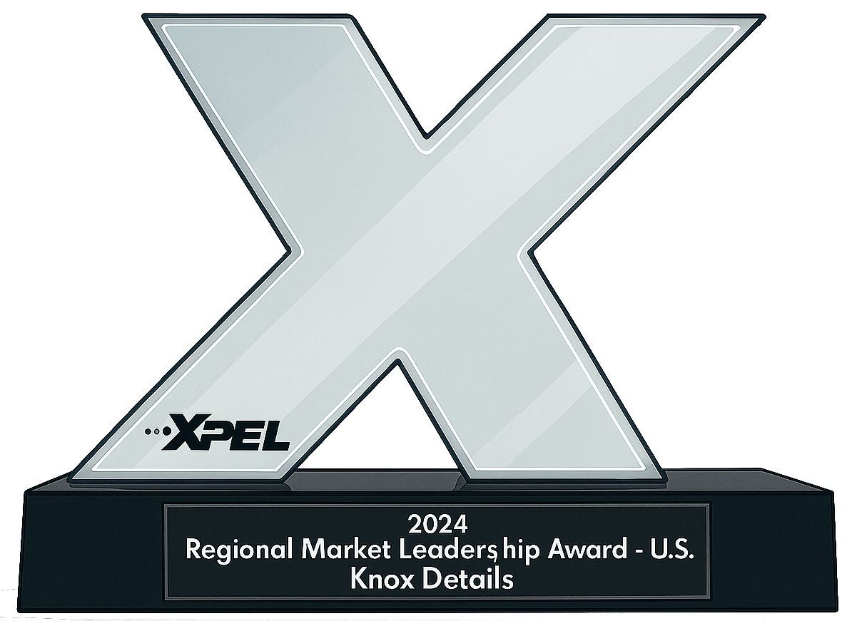 Silver XPEL trophy with “2024 Regional Market Leadership Award - U.S. Knox Details” plaque
