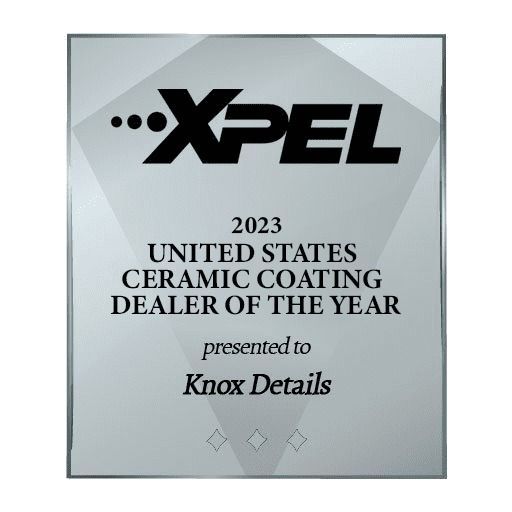 XPEL 2023 United States Ceramic Coating Dealer of the Year plaque for Knox Details