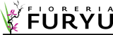 Logo di Floreria Furyu con un fiore rosa e steli verdi su sfondo bianco.
