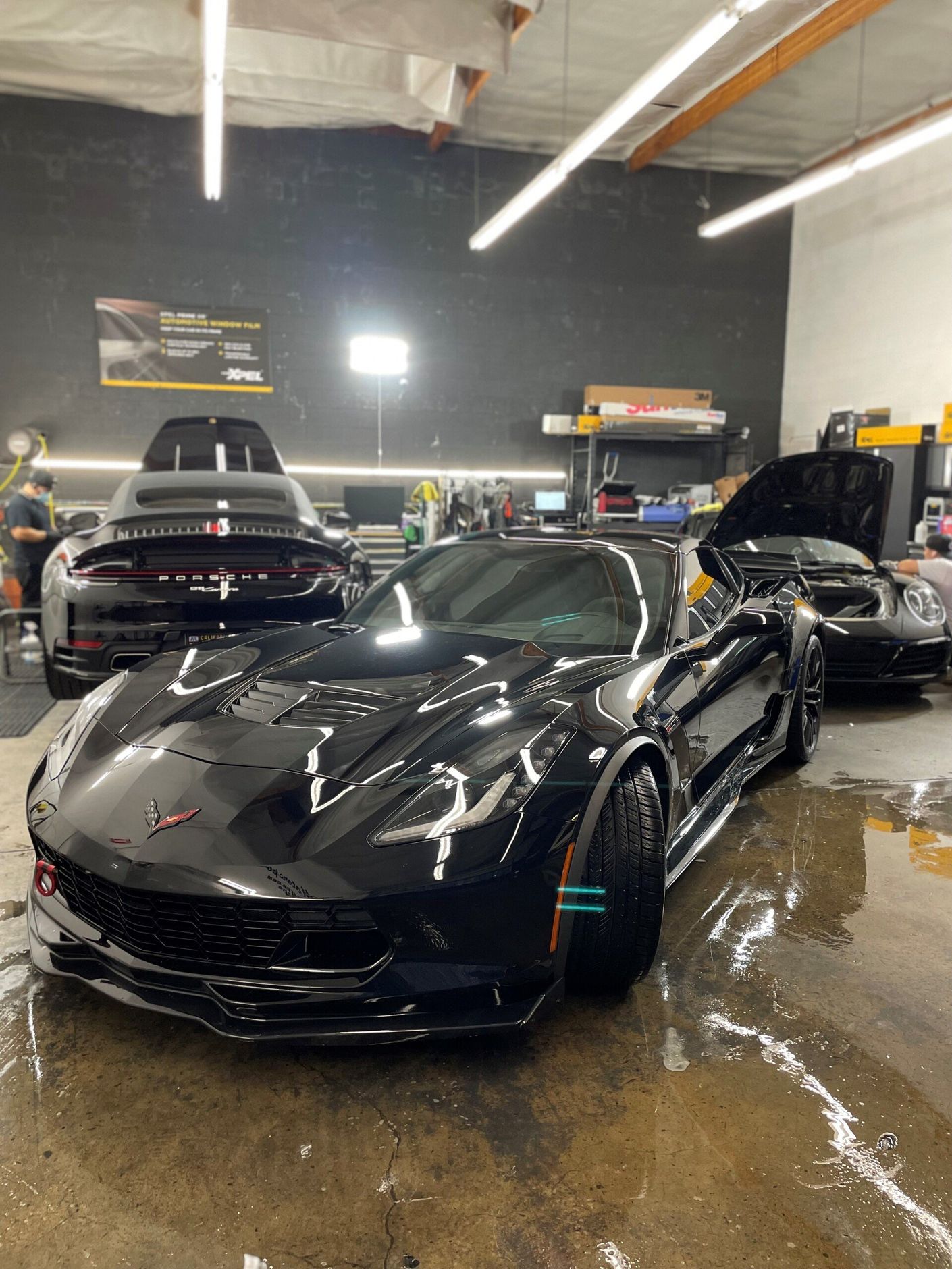 Porsche 911s & Corvette with Ceramic Coatings & Paint Protection Film & Porsche with Vinyl Wrap| Upland, CA | The SoCal Auto Salon