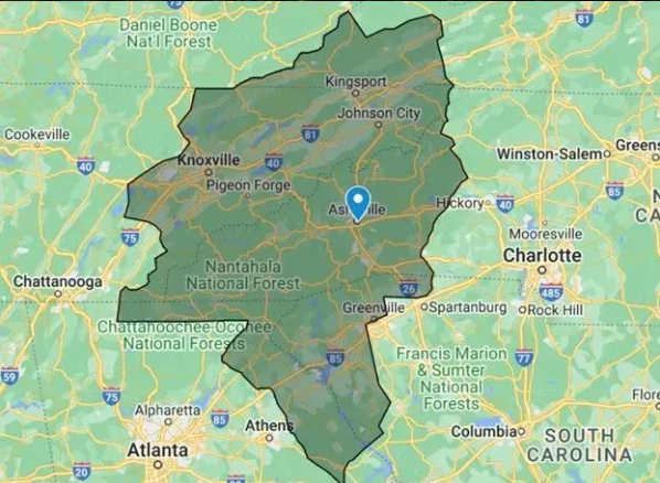 A map of pennsylvania is shown on a google map.