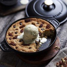 One Pan Cookie with Pecans and Chocolate