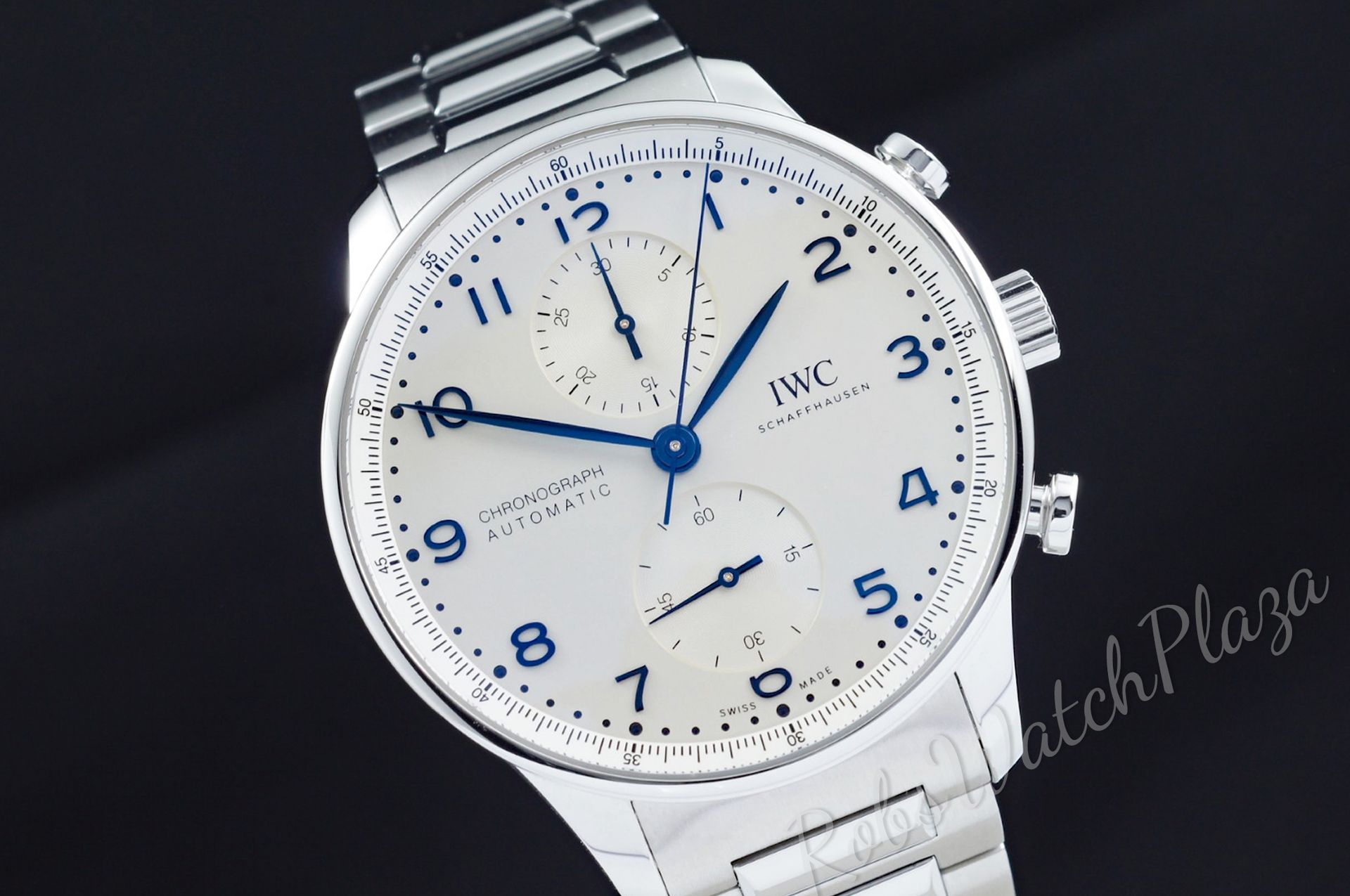 Foto horloge vooraanzicht van een IWC Portugieser Chronograph IW371617