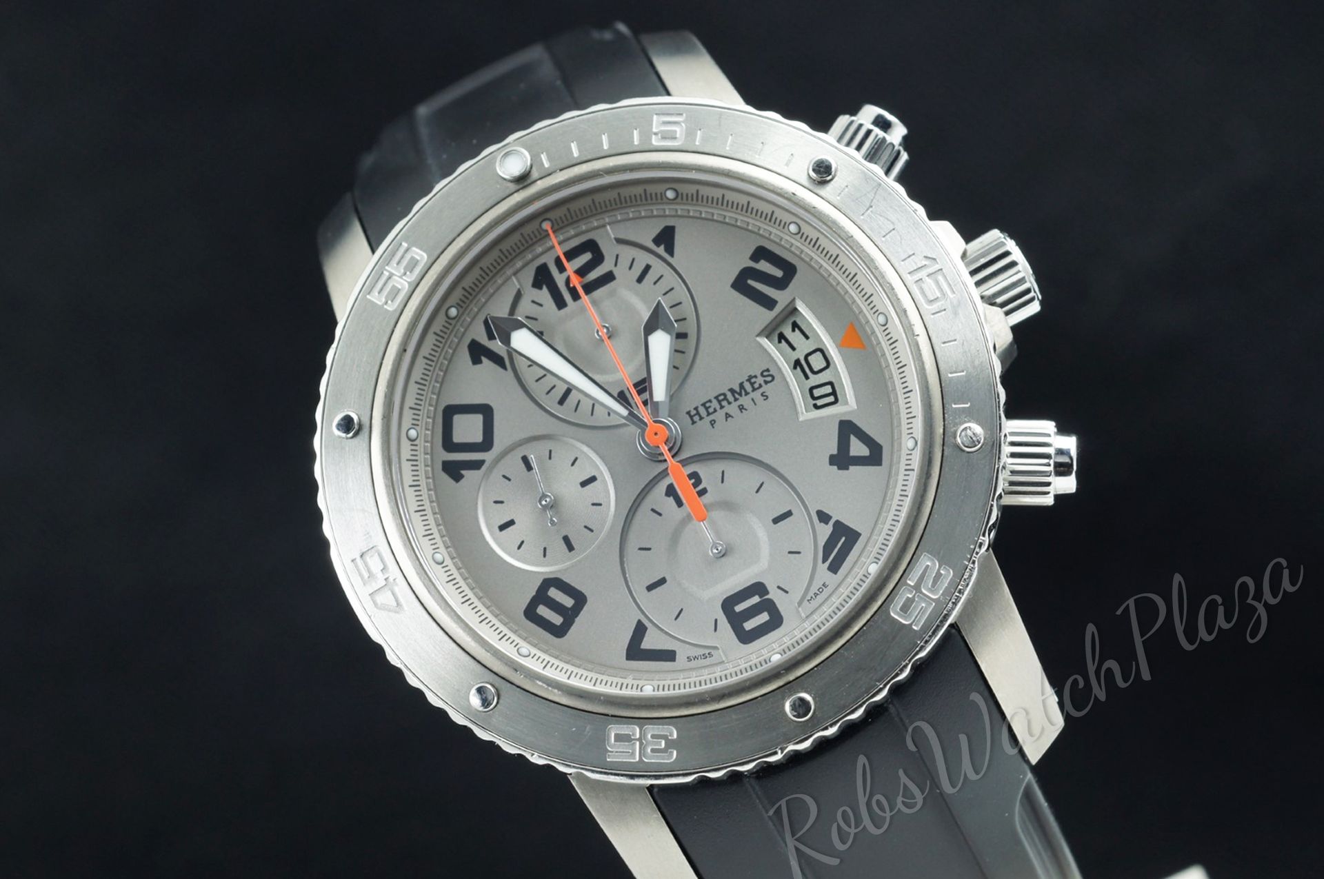Foto horloge vooraanzicht van een Hermès Clipper Diver's Chrono 44 CP2.941