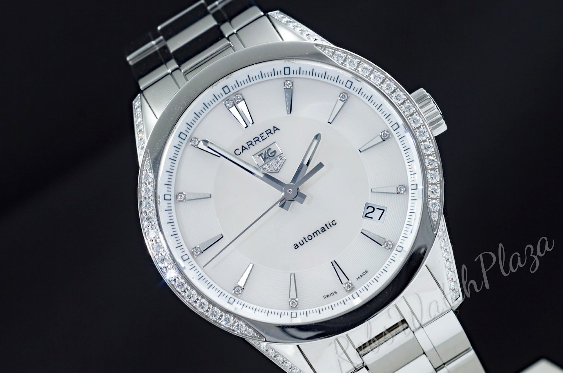 Foto horloge vooraanzicht van een TAG Heuer Carrera Calibre 5 Diamonds Ladies WV2212-0