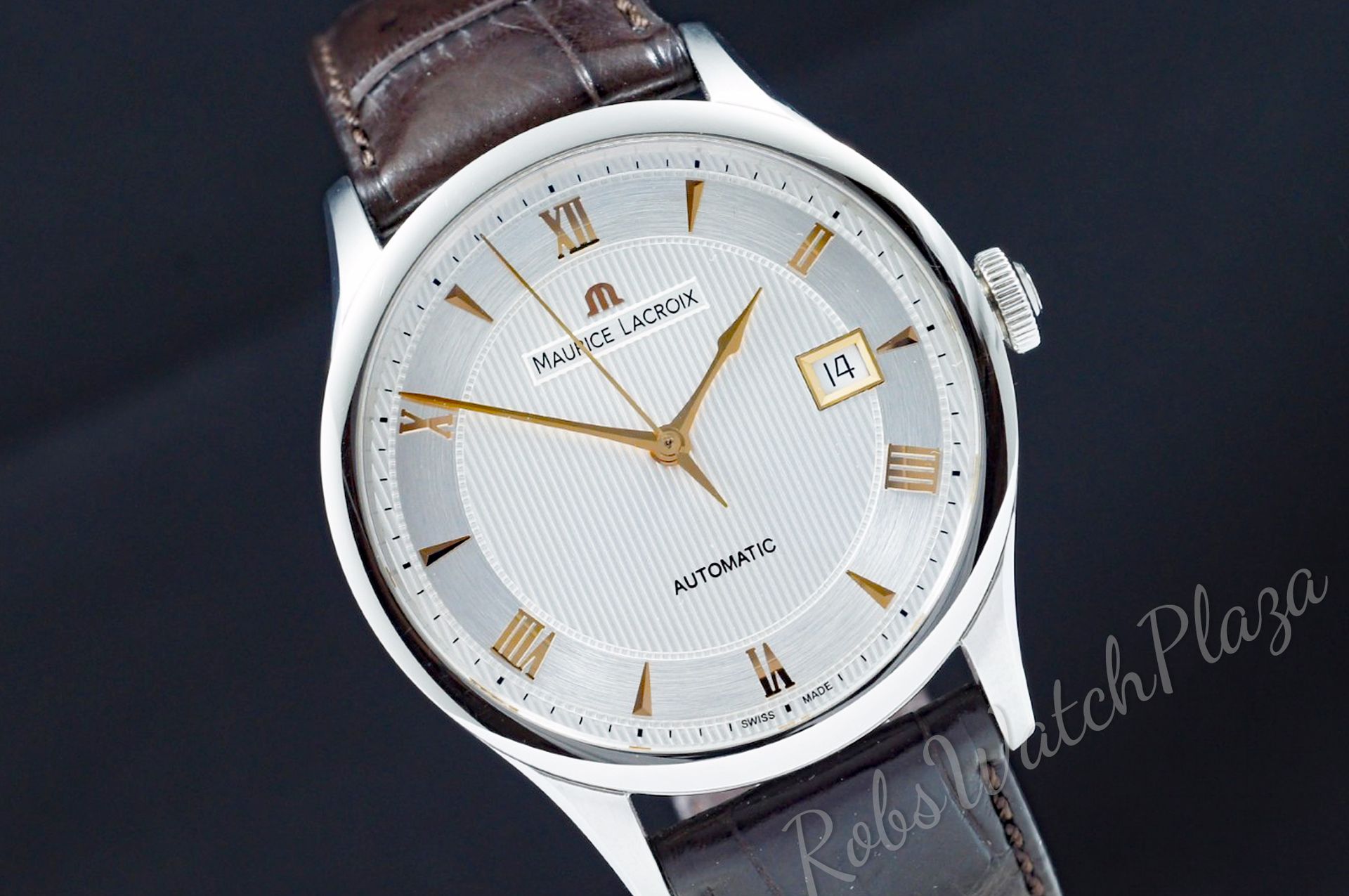 Foto horloge vooraanzicht van een Maurice Lacroix Masterpiece Date MP6407-SS001-110-1