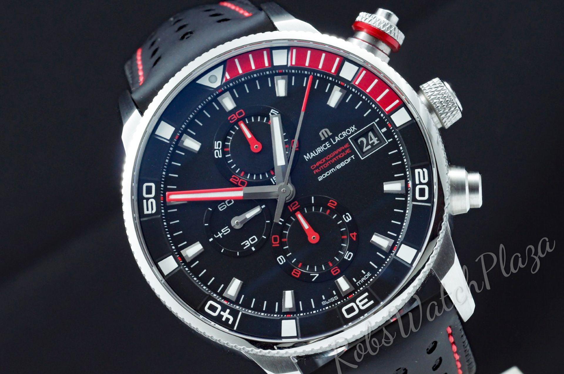 Foto horloge vooraanzicht van een Maurice Lacroix Pontos S Supercharged PT6009-SS001-330