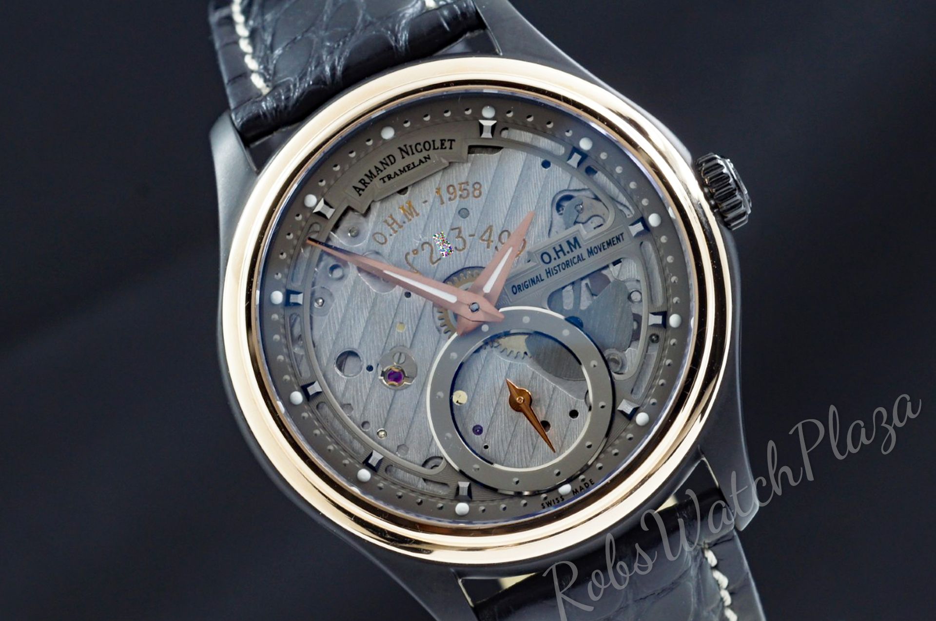 Foto horloge vooraanzicht van een Armand Nicolet model L09 L.E. 150 619AQN-BU-G610