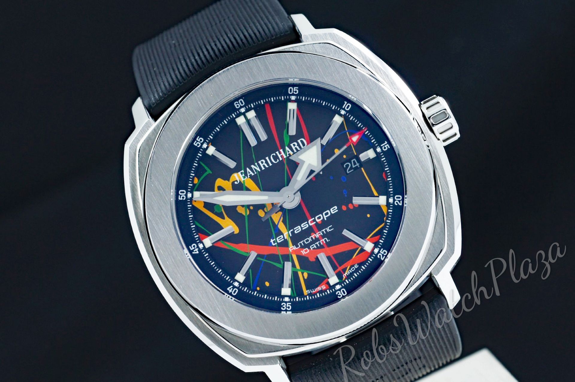 Foto horloge vooraanzicht van een JeanRichard Terrascope 60500-11-606SFK6A