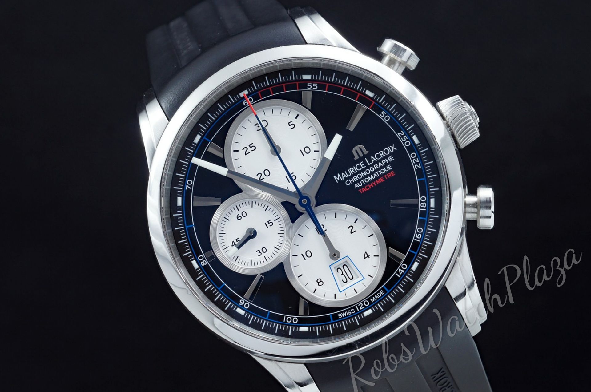 Foto horloge vooraanzicht van een Maurice Lacroix Pontos Chronographe Rétro PT6288