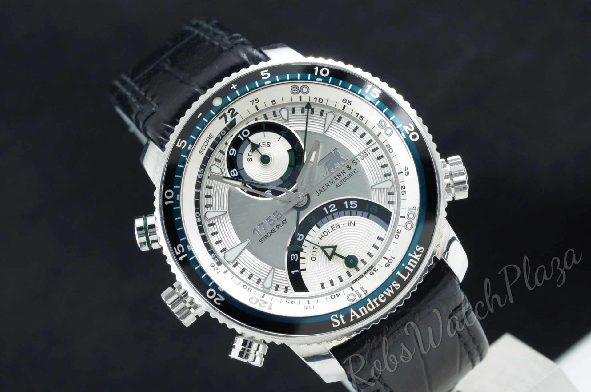 Foto horloge vooraanzicht van een Jaermann & Stübi Time to Play St.Andrews Golf TP.08.104