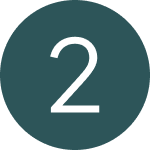 White number 2 on a dark teal circle.