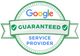 Google Guaranteed Service Provider badge with green and blue text and checkmark icons