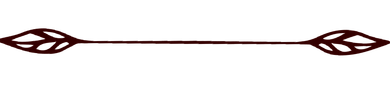 Brown line with leaf-shaped decorations on each end.