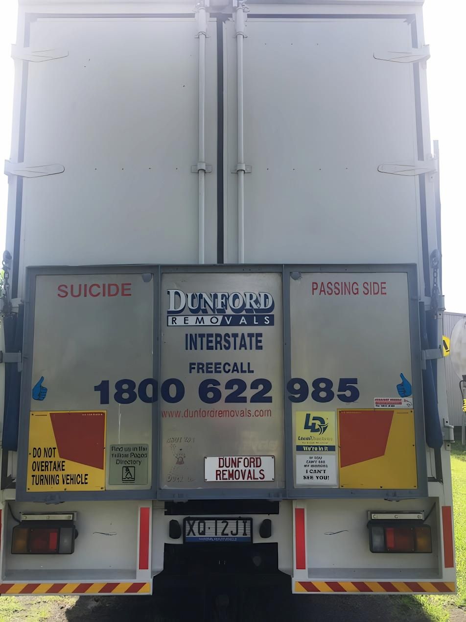 The Back of a Dunford Interstate Moving Truck — Dunford Removals in Qunaba, QLD