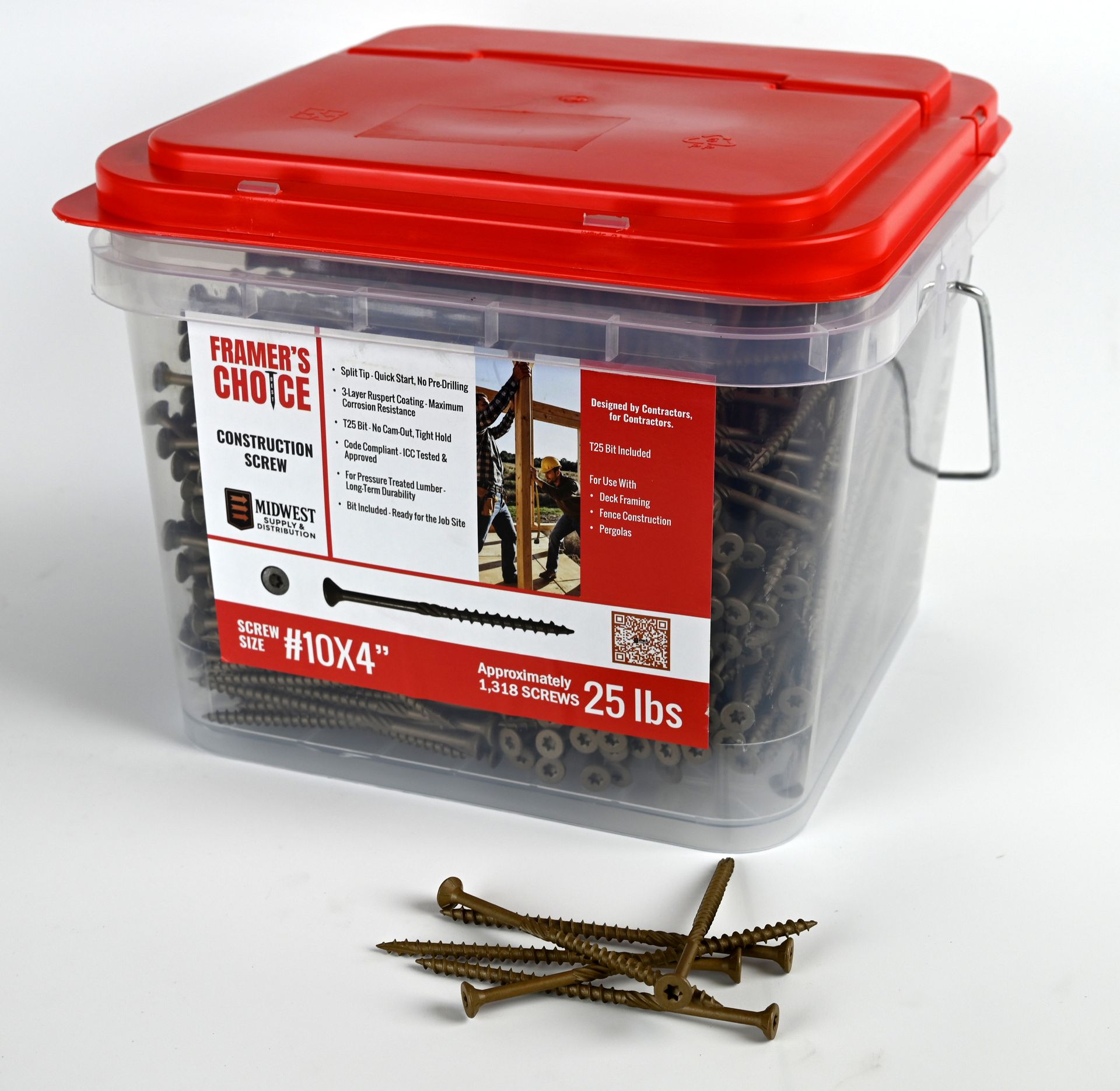 Midwest Supply & Distribution Framer's Best Choice Construction Screws 3 inch 5 lbs box