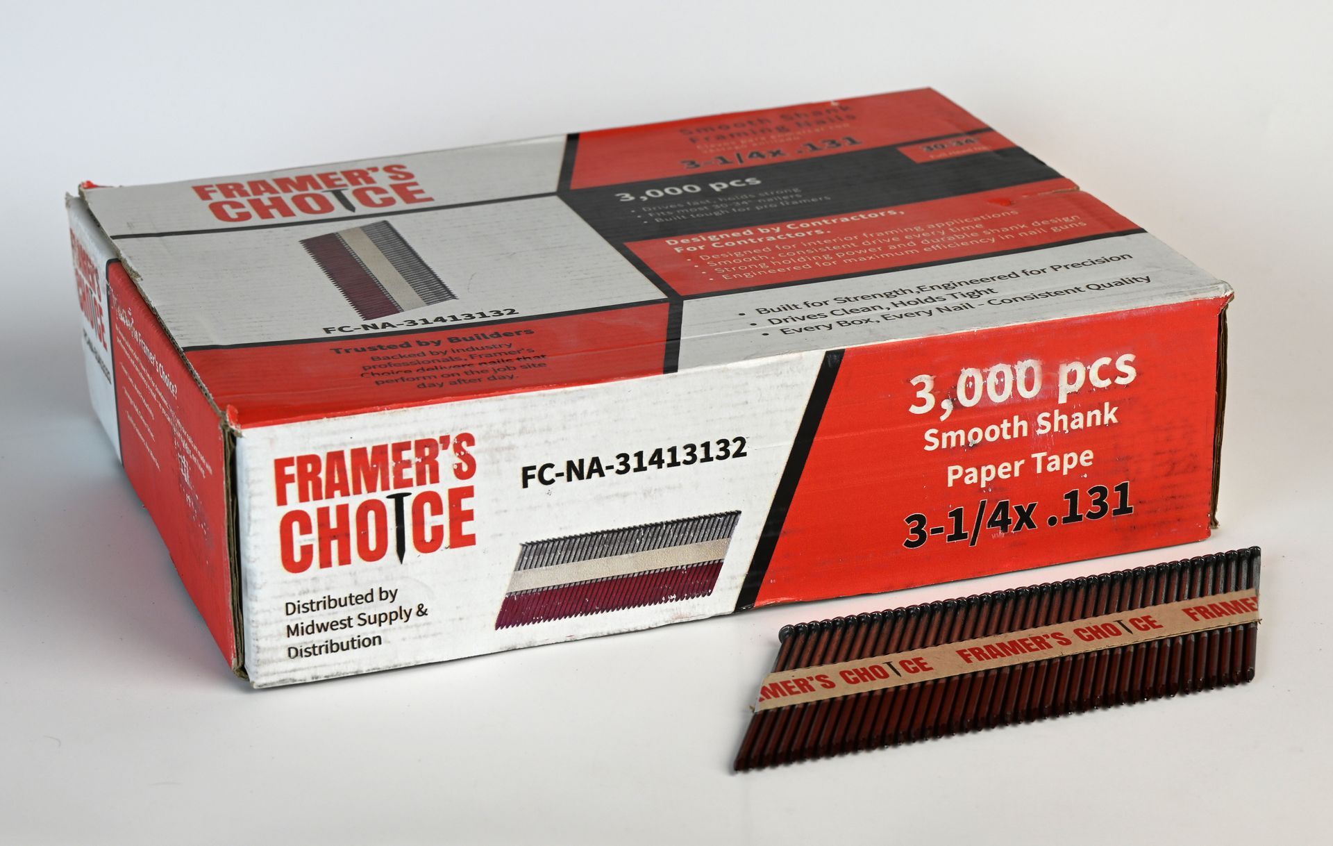 Smooth Shank Bright Framing Nails — 3-1/4