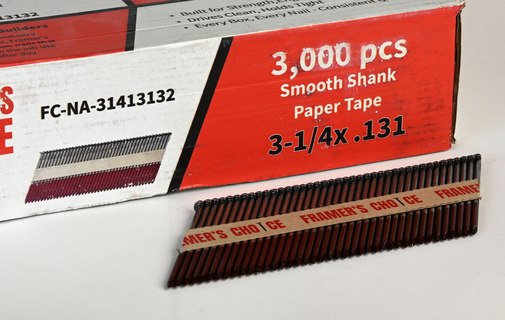 Smooth Shank Bright Framing Nails — 3-1/4