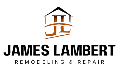 James Lambert Remodeling & Repair logo with stylized house icon in black and copper
