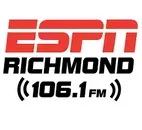 ESPN Richmond logo with bold red and black text, “106.1 FM” below