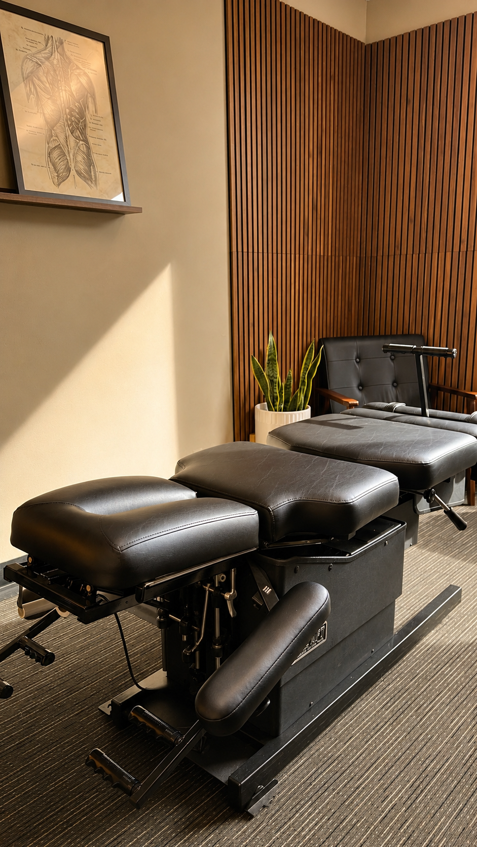 Dr. Nario performing a chiropractic spinal adjustment