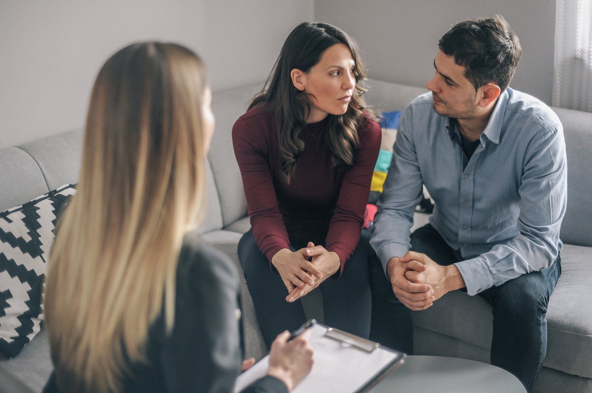 Couple on Home Counselling Meeting – Family & Marital Counseling Center, Inc