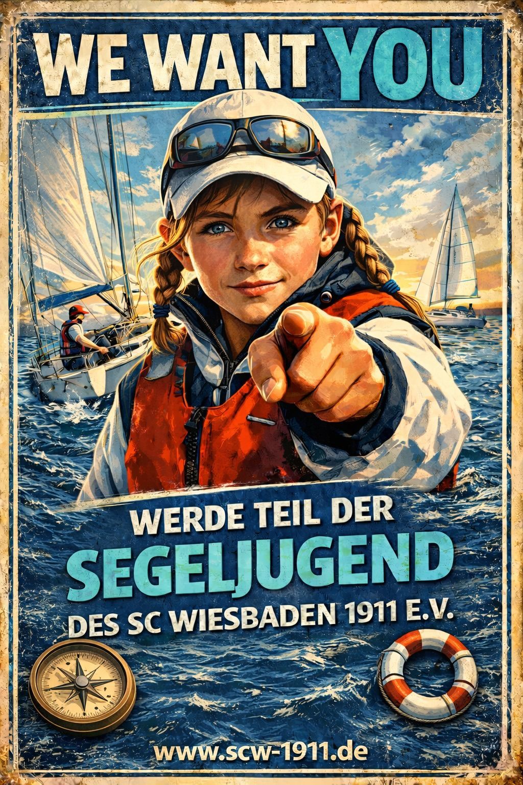 Werde Teil der Segeljugend des SC WIesbaden 1911 e.V. - (Bild KI-generiert)
