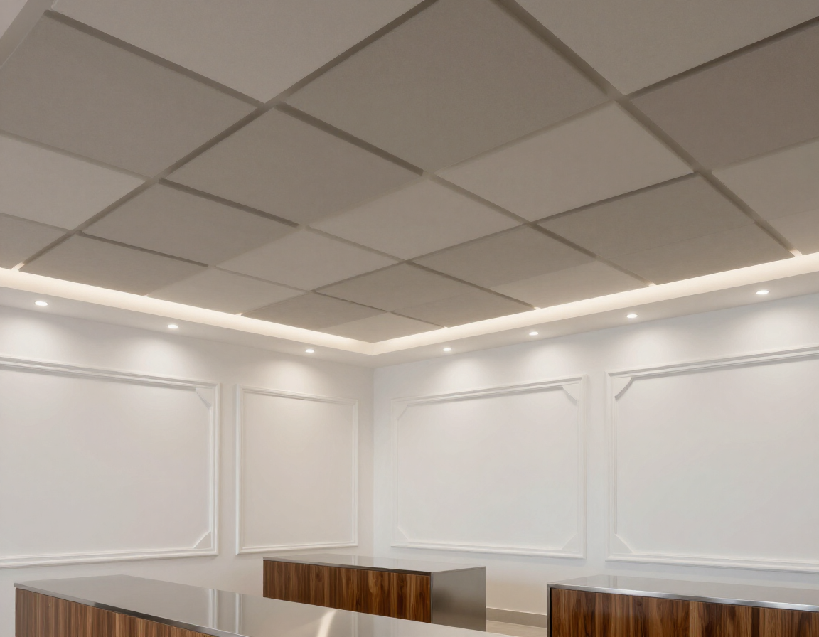 Plafón decorativo instalado en espacio comercial