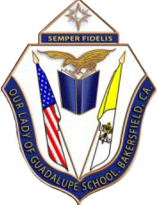 Our Lady of Guadalupe School, Bakersfield, CA, school crest.