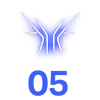 Blue logo with a “Y” shape above the number “05” in blue.