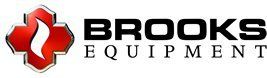 The logo for brooks equipment is a red and black logo with a red flame. The logo for brooks equipment is a red and black logo with a red flame.