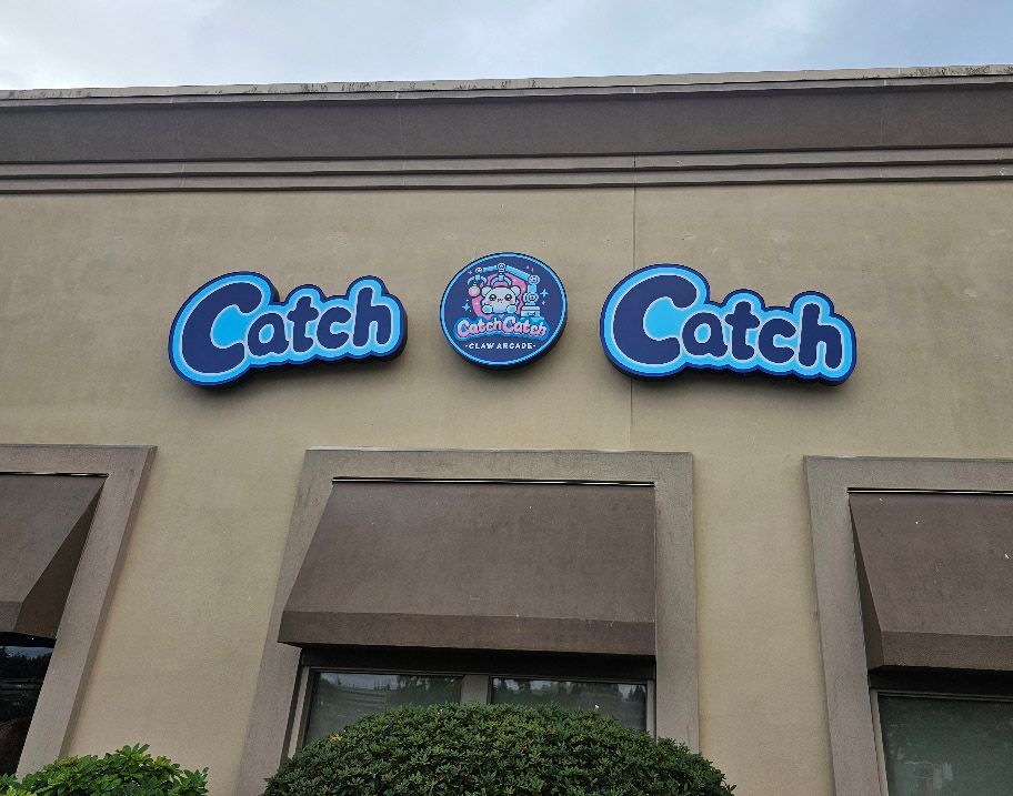 A storefront sign with the words