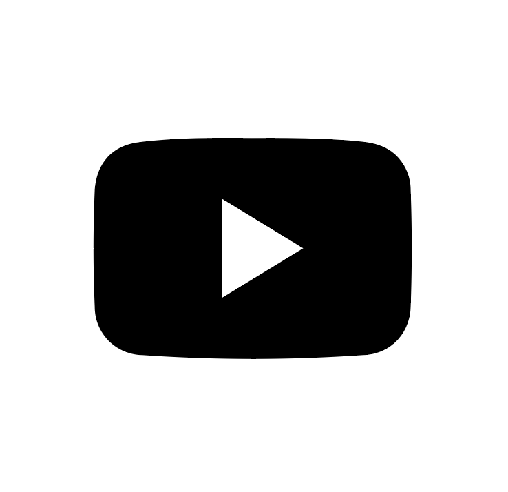 Black video player icon with a white play triangle
