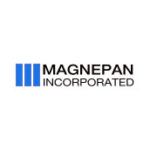 The logo for magnepan incorporated is blue and black.