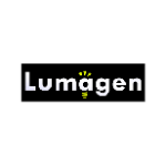 A black and white logo for lumagen on a white background.