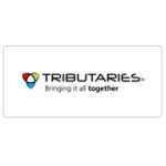 The logo for tributaries bringing it all together.