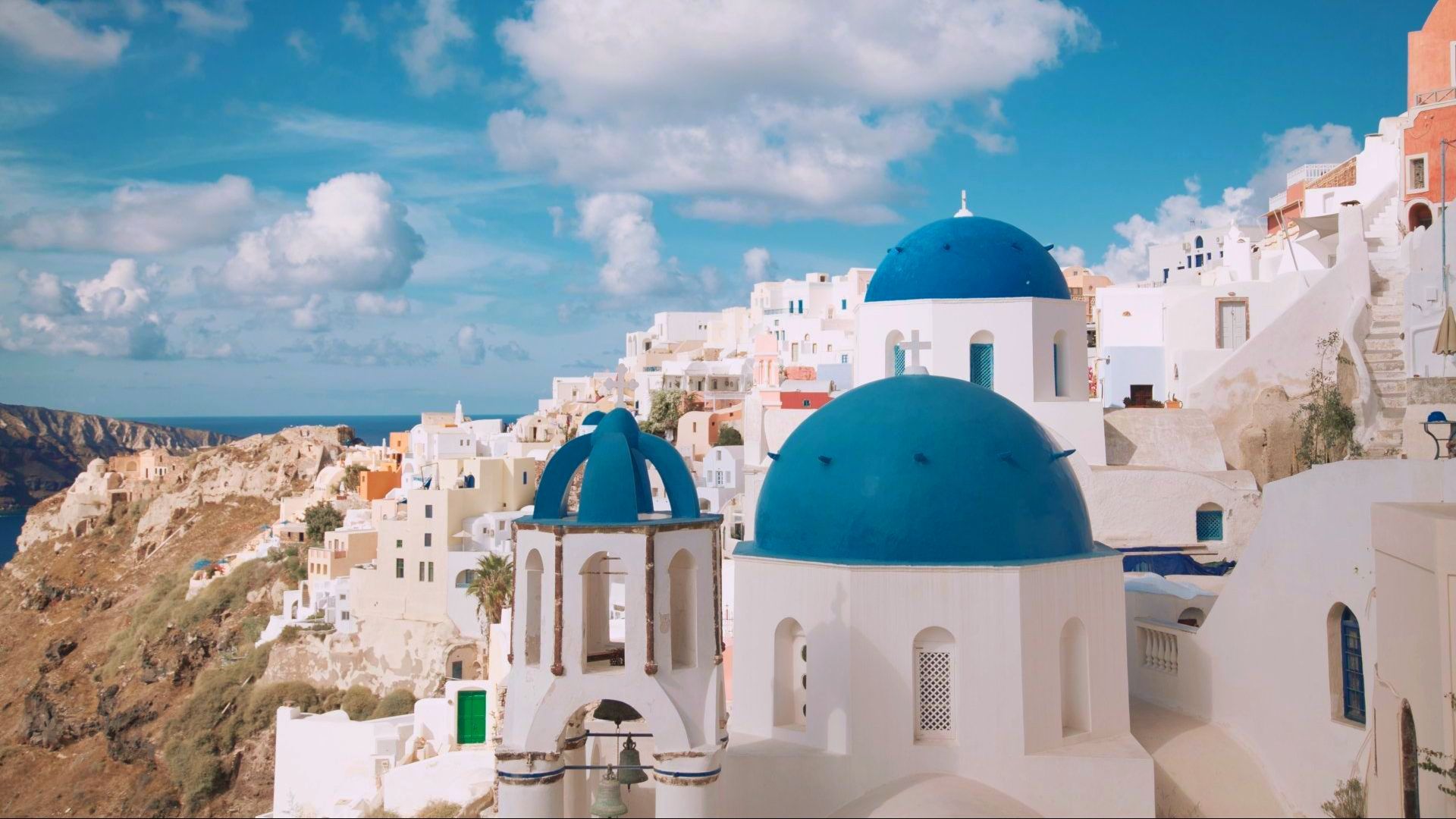 Oia Village Blue Domes