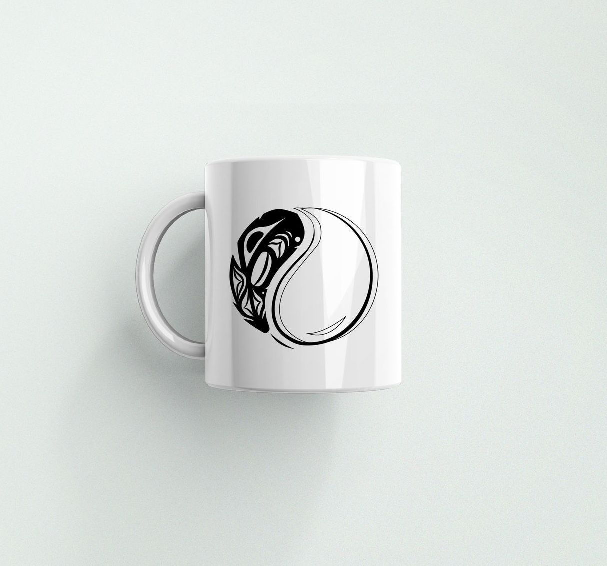 Promotional white mug promoting Clean Water For All