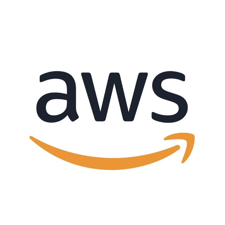 El logotipo de AWS tiene una flecha naranja que apunta hacia la derecha