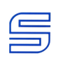 Logo con la lettera S stilizzata di colore blu su sfondo bianco.