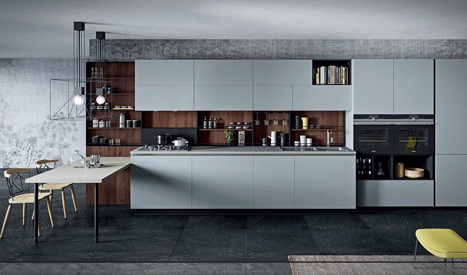 Cucina Aran colore azzurro