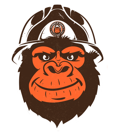 Albert & Wick's gorilla mascot circular
